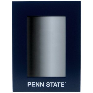 navy metal picture frame with Penn State on bottom